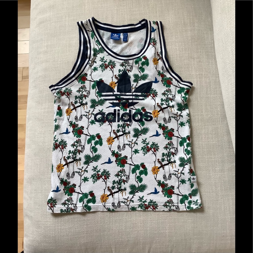 Adidas originals island superstar summer jersey tank white